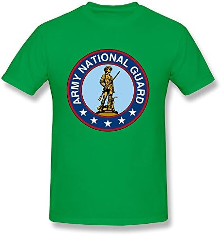 FZLB Men's Seal Of The United States Army National Guard T-Shirt Medium ForestGreen