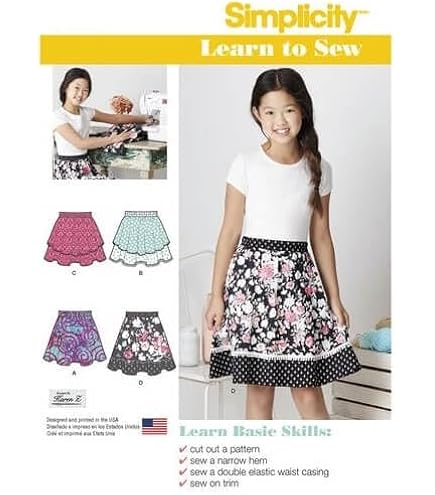 Amazon.com: Simplicity New Look Patterns UN6360A Girls' Sized for