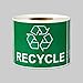 Recycling Labels with Recycle Symbol (3 x 2 inch, Green - 300 Labels) Recycle Stickers for Trash Cans, Containers or Walls