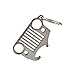 AUXMART Key Chain for Jeep Grill with Bottle Opener Heavy Duty Laser Cut 304 Stainless Steel Keychain for Jeep Wrangler Accessories Enthusiasts (Silve)