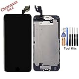 cellphoneageNew LCD Touch Screen Replacement Full Set With Frame Display Digitizer Full Assembly with Home Button and Camera + Free Tool Kits for iPhone 6 Plus 5.5 Inch (Black)