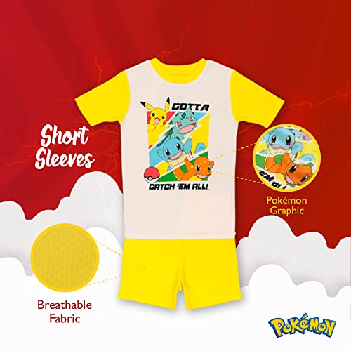 Pokémon boys 6-piece Snug-fit Cotton Pajama Set, Soft & Cute for Kids