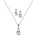 Mariell Elegant Pear-Shaped Cubic Zirconia Wedding Necklace & Earrings Set for Brides & Bridesmaids