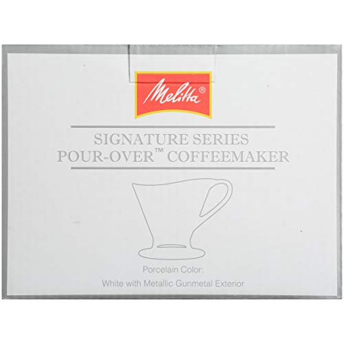 Melitta Signature Series 1 Cup PourOver Coffee Brewer, Gunmetal Gray