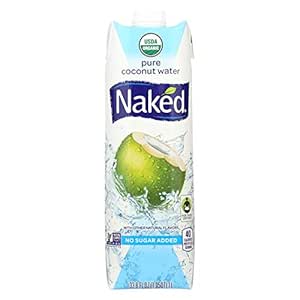 Naked, Organic Pure Coconut Water, Pack of 12, Size - 33.8 FZ, Quantity - 1 Case