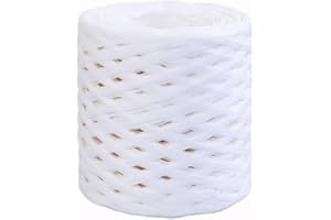 CC Wonderland Zone White Raffia Ribbon, 0.25 in x 656 ft, Wedding Occasion
