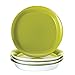 Rachael Ray Dinnerware Round and Square 4-Piece Stoneware Salad Plate Set, Green