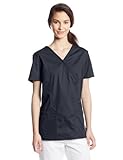 Cherokee Women's Workwear Scrubs Core Stretch Mock-Wrap Top (XXXX-Large), Pewter