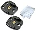 (2 Packs) Fotasy Black Aluminum Tripod Buckle Mount Adapter with 1/4