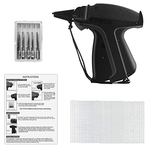 Standard Price Tagging Gun, 2000Pcs 2'' Attachment & 6 Needles for Clothing Clothes Label Tag Gun, Family Yard Sale Comfort Grip Tagging Gun Set with Organizer Bag