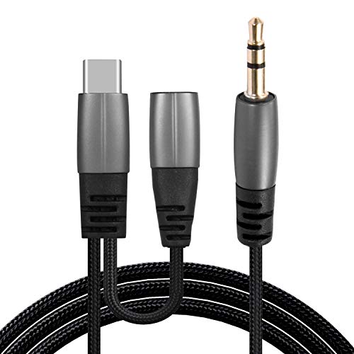 USB C to 3.5mm Headphone Jack and PD Charging Adapter, VOJOTO USB Type