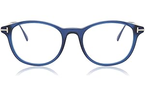 Eyeglasses Tom Ford FT 5553 -B 090 Shiny Transparent Blue, Palladium/Blue Bloc, 50-19-145