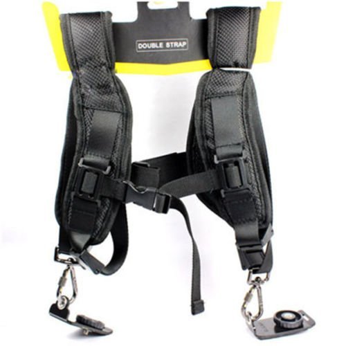 BW Camera & Binocular Straps Double Dual Shoulder Strap Belt Holster for DSLR Camera Canon Nikon Sony