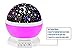 Slowton Star Night Light Projector for Kids, Starry Lighting Lamp Rotating Bedside Rest Light Baby Sleep Soothers Colorful LED Moon Star for Baby Nursery Bedroom Room (Pink)