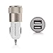 Car Charger, Eleckey™ 2.1A Dual USB Port Car Charger Portable Travel Charger Rapid Car Charger Auto Adapter for iPhone 6 5s, iPad Air mini, Samsung Galaxy s5, Nexus, HTC One and Other Devices (Gold and White)