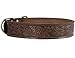 Genuine Tooled Leather Dog Collar Hunting Pattern Brown 3 Sizes (Neck Circumf: 13