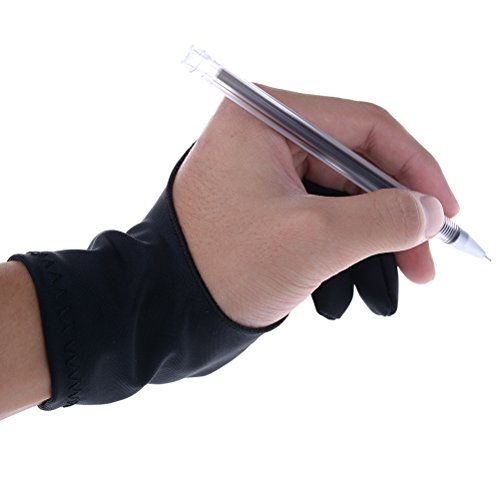 JiaUfmi Two-Finger Glove for Graphics Drawing Tablet Anti-fouling Drawing S/M/L Size (M)