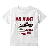 NanyCrafts Little Boys' My Aunt in CALIFORNIA Loves me Shirt for Boys
