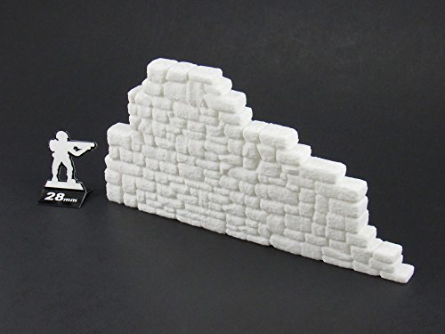 Ruined Stone Walls Wall Set B, Terrain Scenery for Tabletop 28mm Miniatures Wargame, 3D Printed and Paintable, EnderToys