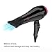 Jinri Professional Salon Hair Dryer 1875W AC Motor Blow Dryer 3 Heat 2 Speed Setting Cool Shot Black