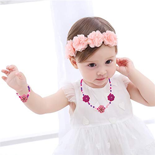 IDOXE Princess Princess Dress Up Necklace Bracelet Elena Pink Jewelry Value Set Toy Playset Party Favor Pretend Play Birthday