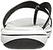 Skechers Women's Bayshore Newport Flip Flop,Black/White,8 M US