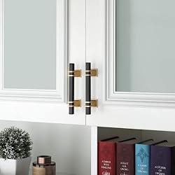 Lepatape 5 Pack 3-3/4inch Black and Gold Cabinet