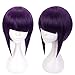 COSPLAZA Cosplay Wigs Faye Short Unbalanced Bangs Purple Rocking Hero Synthetic Anime Costume Hairs