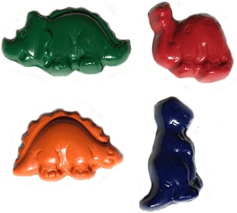 MinifigFans 40 Dinosaur Crayons - Birthday Party Favors - 10 Sets of 4 Crayons - Made in the USA