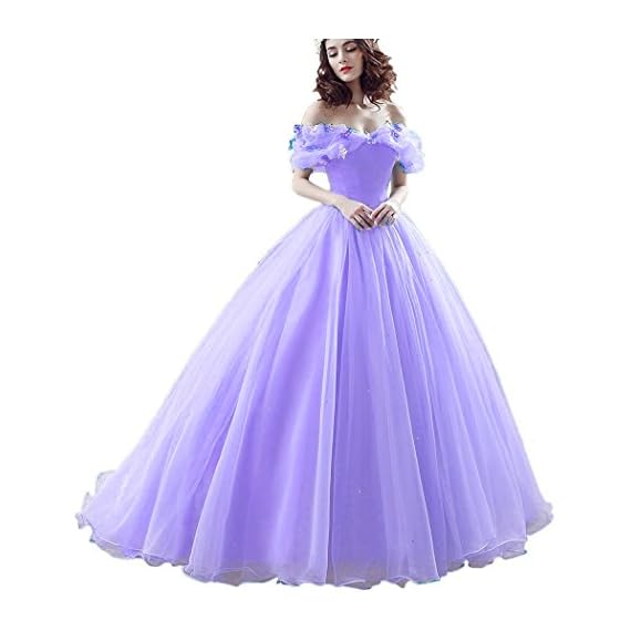 Plus-Size-Off-Shoulder-Cinderella-Prom-Quinceanera-Dress-Ball-Gown-Wedding-Lavender-US-18W
