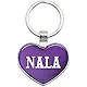 Graphics and More Metal Keychain Key Chain Ring Purple I Love Heart Names Female N Na - Nannie