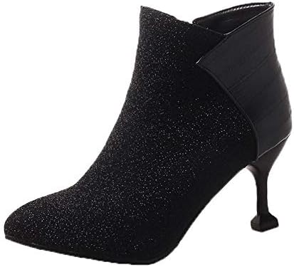 AalarDom Women's Round-Toe Blend Materials Low-Top Assorted Color Boots, TSDXH109710