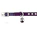 KOOLTAIL Purple Velvet Cat Collar with Bell and Safety Elastic Belt Rhinestones Crystal Jeweled 8-11 Inches