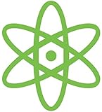 CRDesign Atomic Symbol Atom Nuclear Vinyl Decal Sticker for Car, Truck, Notebook, SUV, Bumper, Window (Lime Green)