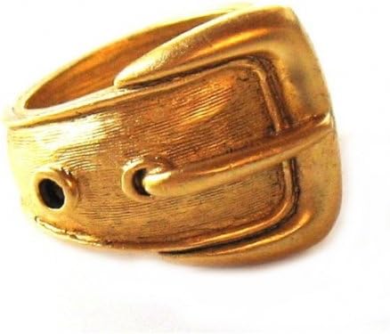 Elizabeth Cole Jewelry Buckle Ring Size 7