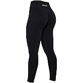 AUROLA Power Workout Leggings for Women Tummy Control Squat Proof Ribbed Thick Seamless Scrunch Active Pants