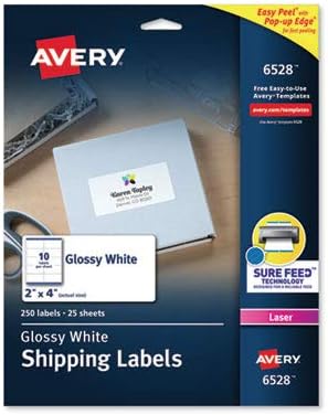 avery 2x4 glossy labels