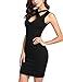 Lamilus Women's Summer Elegant Crisscross Deep V Neck Sleeveless Sexy Bodycon Party Dress