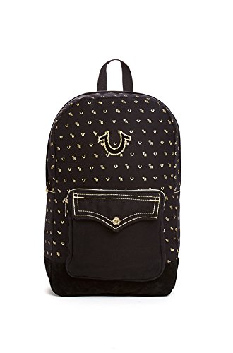 True religion mens backpack w/ gold monogram in black, …