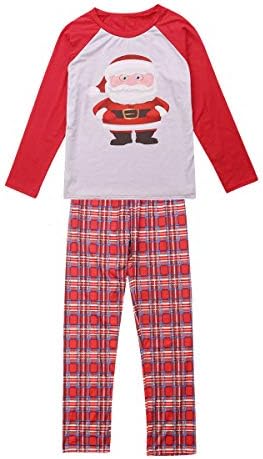 Family Matching Christmas Pajamas Stripes Deer and Santa Claus Pajamas for Kids Mom and Dad One Piece Sets Sleepwear Family Clothing Outfits