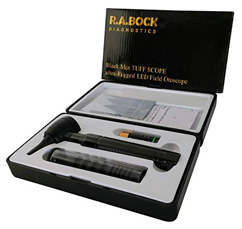 RA Bock TUFF Scope Ultra-Rugged LED Field Otoscope with Protective Hard Plastic Case Also Works as a Veterinary Otoscope