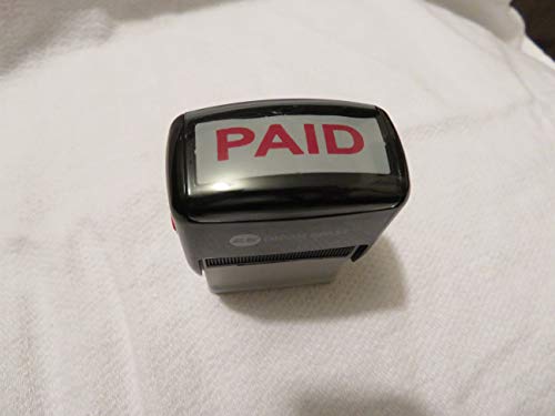 Paid Self Inking Rubber Stamp | Red Ink | for Professional and Personal Use|Fast Drying Ink| Executive Supplies