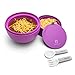 Bentgo Bowl (Purple) – Insulated, BPA-Free Lunch Container with Collapsible Utensils Set – Leakproof Bowl Holds Soups, Stews, Noodles, Hot Cereals & More On-the-Go