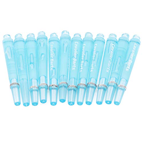 YouCY 12Pcs Plastic Darts Shaft Clear Plastic Dart Shaft Set Replacement Dart Stems Dart Accessories,Blue