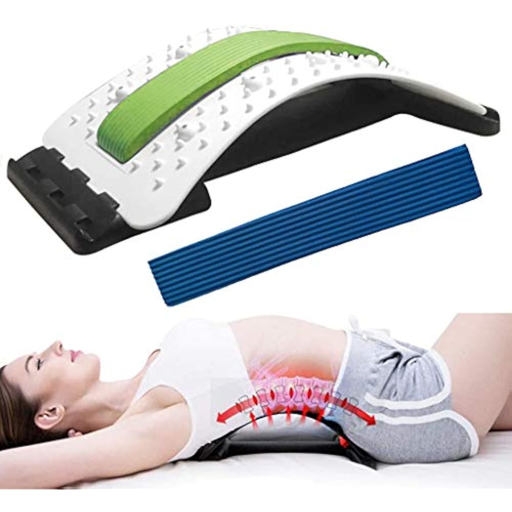 Back Stretcher Device Lumbar Stretching Multi Level Lower Pain Relief