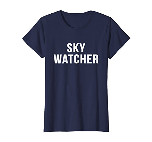 Womens Sky Watcher Novelty Gift Cute Cool Funny Astronomy Shirt Medium Navy