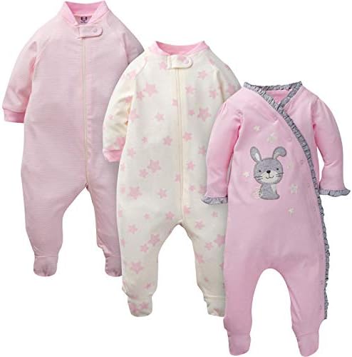 Gerber Child Ladies’ 3-Pack Natural Sleep ‘N Play