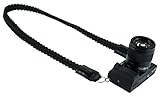 FOWI Paracord SLR Mirrorless Camera Neck Strap - Midnight Black - 550lb Paracord & Genuine Leather- 37