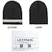 LETHMIK Merino Wool Daily Beanie,Unisex Warm Soft Winter Hat Unique Knit Skull Cap Black