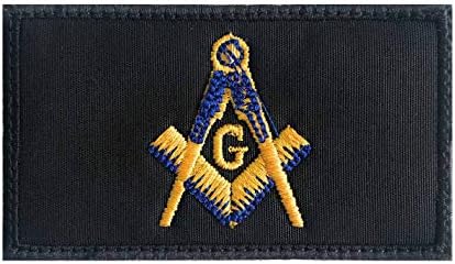 Freemason Symbol Patch (2 Color) (Black)